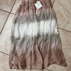 Ladies’ belle france Silky A-Line Midi Skirt- NWT, Fully Lined